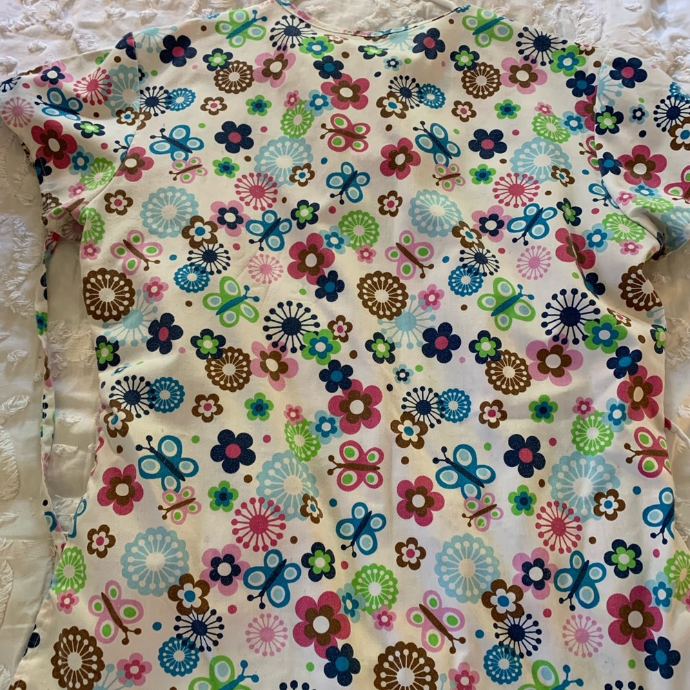 Printed Scrub Top